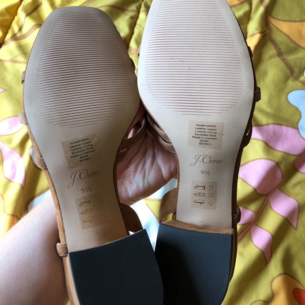 🆕J. Crew Odette Tan Suede Strappy Sandals - Picture 8 of 9